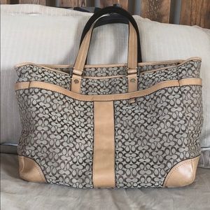 Coach Signature Tote Diaper Bag Large Satchel